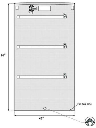 Welmed C-Arm Drape 42 X 74 Inch Mobile X-Ray - 1224-010