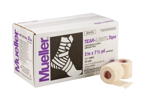 Mueller Sports Medicine Tear-Light Tape Athletic Tape 2 Inch X 7 Foot White NonSterile - 130632