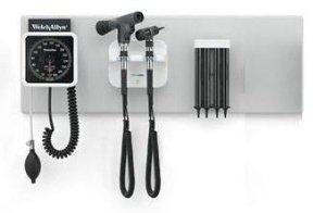 Welch Allyn Green Series 777 Integrated Wall System GS 777 Wall Transformer, Coaxial Ophthalmoscope, Diagnostic MacroView Otoscope - 77792-MNOBP