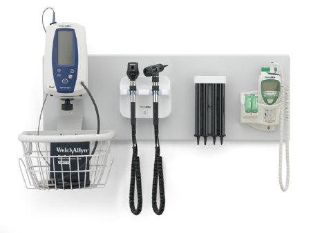 Welch Allyn Green Series 777 Integrated Wall System GS 777 Wall Transformer, Coaxial Ophthalmoscope, Diagnostic MacroView Otoscope, Wall Mounting Bracket - 77794-MLXI