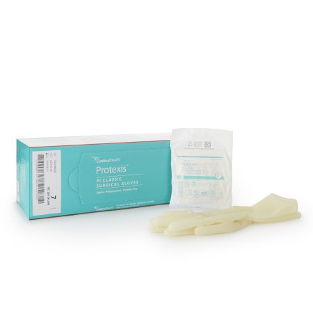 Protexis PI Classic - Surgical Glove Size 7 Sterile Pair Polyisoprene Extended Cuff Length Smooth Ivory Not Chemo Approved - 2D72PL70X