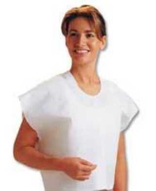 Tidi Products - Exam Cape Mauve One Size Fits Most Front / Back Opening Without Closure Unisex - 905A