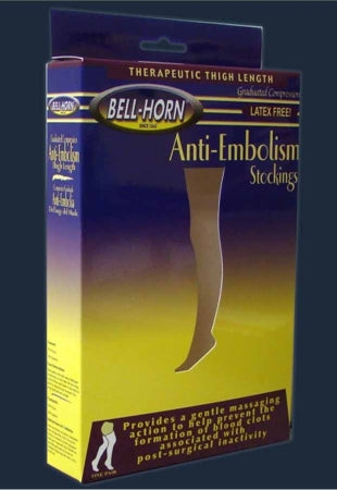 DJO Bell-Horn Anti-embolism Stockings Thigh High 3X-Large Beige Open Toe - 113303X