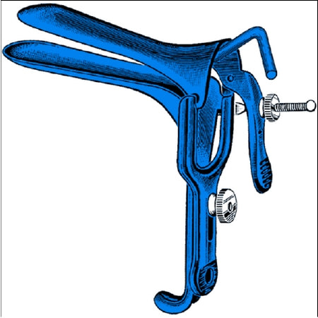 Sklar Sklar Blue Electrosurgical Vaginal Speculum Graves NonSterile Premium OR Grade Coated Stainless Steel Large With PSE Tube Reusable Without Light Source Capability - 91-5024