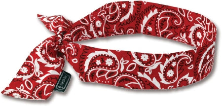 Ergodyne Chill-Its Cooling Bandana Red Western One Size - 12305