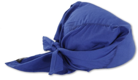 Ergodyne Chill-Its Evaporative Cooling Triangle Hat with Cooling Towel Blue One Size - 12587