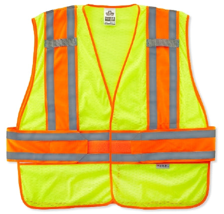 Ergodyne GloWear 8240HL Class 2 Safety Vest Medium Lime Green 1 Pocket Unisex - 21394