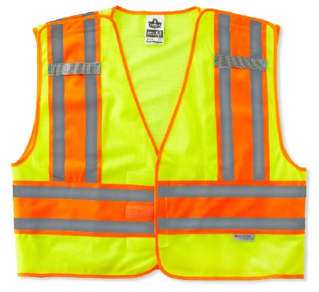 GloWear 8245PSV - Safety Vest Small / Medium Lime / Orange 1 Pocket Unisex - 23393