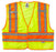 GloWear 8245PSV - Safety Vest 4X-Large / 5X-Large Lime / Orange 4 Pockets Unisex - 23399