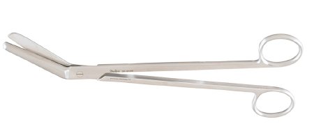 Miltex - Episiotomy Scissors Braun 8-1/2 Inch Length OR Grade German Stainless Steel NonSterile Finger Ring Handle Angled to Side Blunt Tip / Blunt Tip - 30-2195