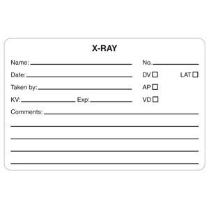 Tabbies X-Ray Labels - 4"W x 2-5/8"H, 240 per Roll