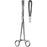 Sklar Sklar Sponge Forceps Fletcher 9-1/2 Inch Surgical Grade Stainless Steel NonSterile Ratchet Lock Finger Ring Handle Straight Narrow Serrated Fenestrated Oval Jaws - 93-1222