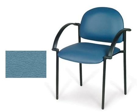 Hausmann Industries Comfort Plus Side Chair Nordic Blue Fixed Armrests Vinyl - 2158-704