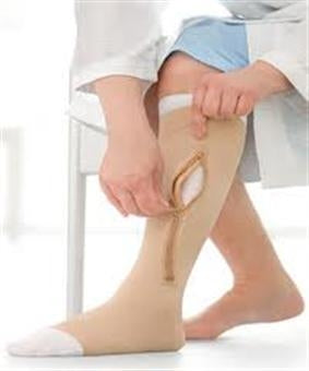 BSN Medical JOBST UlcerCARE Compression Stockings with Liner Knee High Small Beige Stocking: Open Toe, Liner: Closed Toe - 114485