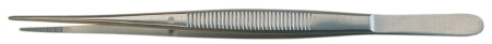 BR Surgical BR Surgical Tissue Forceps Semken 5 Inch Surgical Grade Stainless Steel NonSterile NonLocking Thumb Handle Straight Serrated Tips - BR10-26012