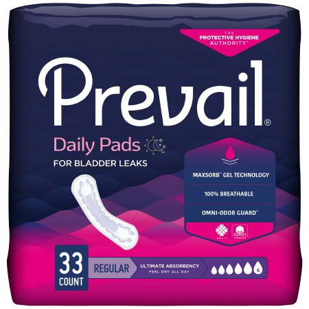 Prevail Daily Pads Ultimate - Bladder Control Pad 16 Inch Length Heavy Absorbency Polymer Core One Size Fits Most Adult Female Disposable - PV-923/1