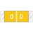 Tabbies COL'R'TAB Pre-Printed Label Chart Tab 0|0 Yellow 1/2 X 1-1/2 Inch - 11850