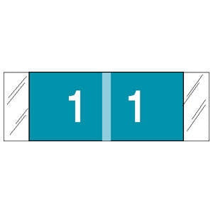 Tabbies COL'R'TAB Pre-Printed Label Chart Tab 1|1 Blue 1/2 X 1-1/2 Inch - 11851
