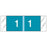 Tabbies COL'R'TAB Pre-Printed Label Chart Tab 1|1 Blue 1/2 X 1-1/2 Inch - 11851