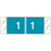 COL'R'TAB - Pre-Printed Label Chart Tab Blue 1|1 White Numeric 1/2 X 1-1/2 Inch - 11851