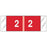 COL'R'TAB - Pre-Printed Label Chart Tab Red 2|2 White Numeric 1/2 X 1-1/2 Inch - 11852