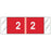 Tabbies COL'R'TAB Pre-Printed Label Chart Tab 2|2 Red 1/2 X 1-1/2 Inch - 11852