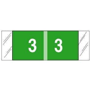 Tabbies COL'R'TAB Pre-Printed Label Chart Tab 3|3 Green 1/2 X 1-1/2 Inch - 11853
