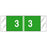 COL'R'TAB - Pre-Printed Label Chart Tab Green 3|3 White Numeric 1/2 X 1-1/2 Inch - 11853