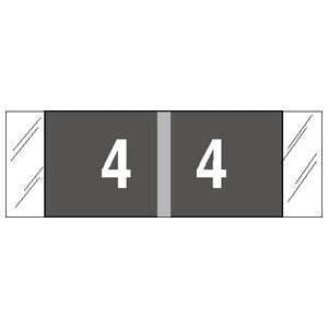 Tabbies COL'R'TAB Pre-Printed Label Chart Tab 4|4 Gray 1/2 X 1-1/2 Inch - 11854