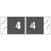 COL'R'TAB - Pre-Printed Label Chart Tab Gray 4|4 White Numeric 1/2 X 1-1/2 Inch - 11854