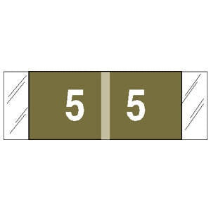 Tabbies COL'R'TAB Pre-Printed Label Chart Tab 5|5 Gold 1/2 X 1-1/2 Inch - 11855