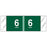 COL'R'TAB - Pre-Printed Label Chart Tab Green 6|6 White Numeric 1/2 X 1-1/2 Inch - 11856