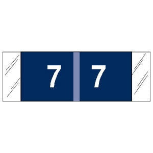 Tabbies COL'R'TAB Pre-Printed Label Chart Tab 7|7 Blue 1/2 X 1-1/2 Inch - 11857