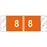 COL'R'TAB - Pre-Printed Label Chart Tab Orange 8|8 White Numeric 1/2 X 1-1/2 Inch - 11858