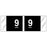 COL'R'TAB - Pre-Printed Label Chart Tab Black 9|9 White Numeric 1/2 X 1-1/2 Inch - 11859