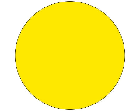 Shamrock Scientific Shamrock Color Coded Label Multipurpose Label Without Legend Yellow 3/4 Inch Diameter - SDL-75R-2