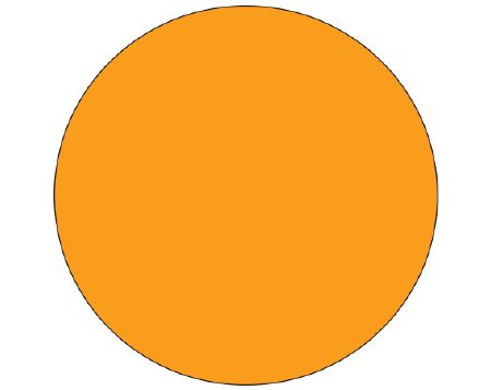 Shamrock - Blank Label Label Dot Orange Litho Paper 3/4 Diameter - SDL-75R-28