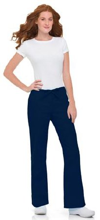 Landau Uniforms - Scrub Pants Small / Tall Navy Blue Female - 8335BNPSMTALL