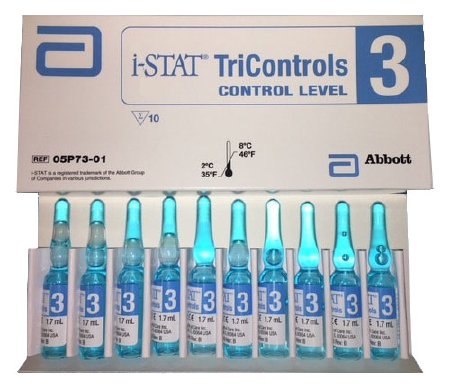 Abbott Point of Care i-STAT Tricontrols Control Sodium / Potassium Level 3 1.7 mL - 05P7301