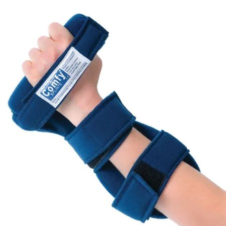 Comfy Grip - Hand Contracture Orthosis Headliner Fabric Left Hand Navy Blue Medium - 56482702
