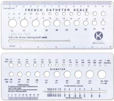 Key Surgical GAUGE, RULER & PIN FRENCH CATHSCALE 6" (4/EA) - J-370