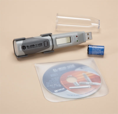 Health Care Logistics - Datalogging Thermometer / Hygrometer with Alarm Fahrenheit / Celsius -31° to +176°F Internal Sensor Battery Operated - 18607