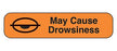 Health Care Logistics Indeed Pre-Printed Label Auxiliary Label May Cause Drowsiness Orange 3/8 X 1-5/8 Inch - 2060