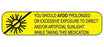 Indeed - Pre-Printed Label Auxiliary Label Yellow Paper You Should Avoid Prolonged Or Excessive Exposure To Direct And/Or Artificial Sunlight While Taking This Medication Black Safety and Instructional 3/8 X 1-5/8 Inch - 2011