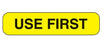 Health Care Logistics Indeed Pre-Printed Label Instructional Label Use First Yellow 3/8 X 1-5/8 Inch - 2306