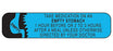Health Care Logistics Indeed Pre-Printed Label Auxiliary Label Take Medication on an Empty Stomach 1 Hour Before Or 2 To 3 Hours After A Meal Unless Otherwise Directed By Your Doctor. Blue 3/8 X 1-5/8 Inch - 2003
