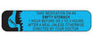 Indeed - Pre-Printed Label Auxiliary Label Blue Paper Take Medication on an Empty Stomach 1 Hour Before Or 2 To 3 Hours After A Meal Unless Otherwise Directed By Your Doctor. Black Safety and Instructional 3/8 X 1-5/8 Inch - 2003