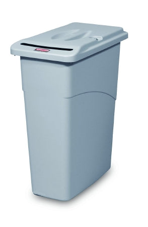 Saalfeld Redistribution Slim Jim Document Waste Receptacle 23 gal. Rectangular Gray LLDPE - FG9W1500LGRAY
