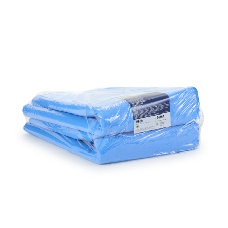 QUICK CHECK* H600 - Sterilization Wrap White / Blue 45 X 45 Inch Dual Layer SMS Polypropylene Steam / EO Gas / Hydrogen Peroxide - 34164