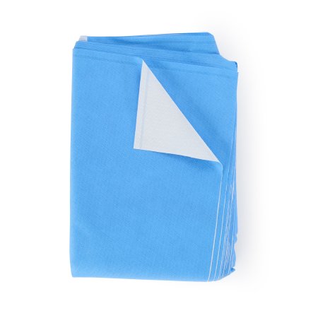 QUICK CHECK* H600 - Sterilization Wrap White / Blue 48 X 48 Inch Dual Layer SMS Polypropylene Steam / EO Gas / Hydrogen Peroxide - 34147